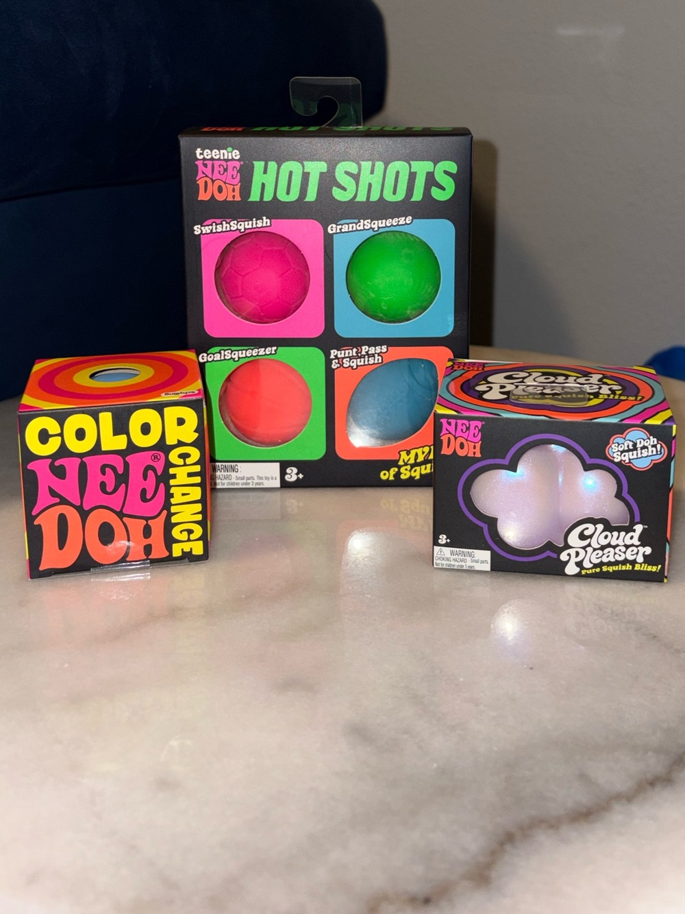 Needoh Hot Shots, Cloud, And Blue Color Change set of 3